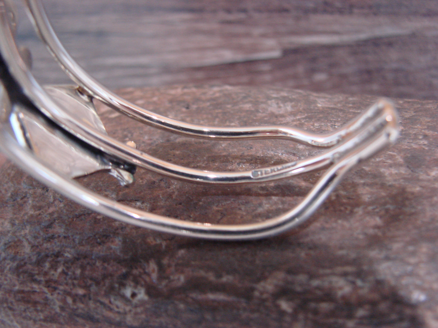 Native American Sterling Silver & Turquoise Row Bracelet by Smith