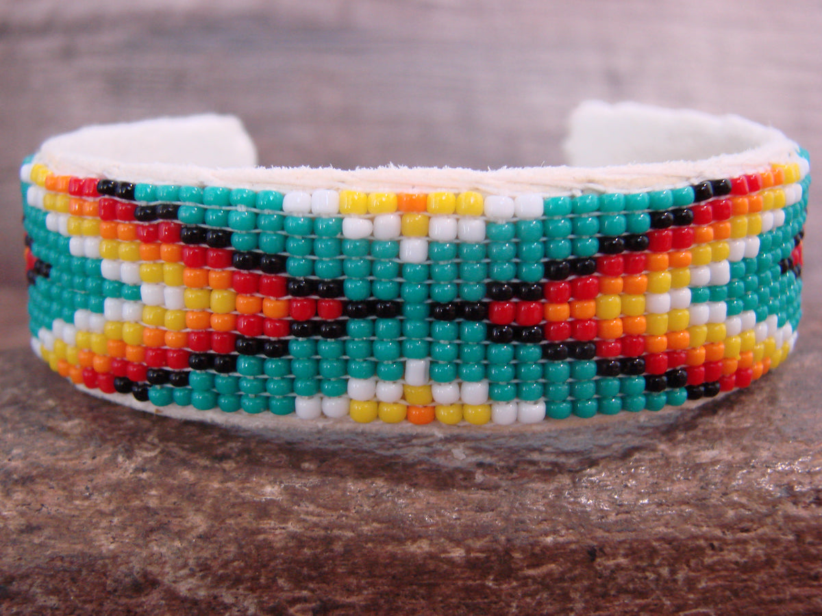 Native American Hand Beaded 3/4" Bracelet by Cleveland