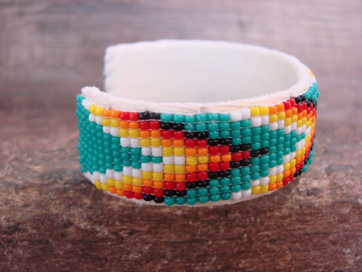 Native American Hand Beaded 3/4" Bracelet by Cleveland