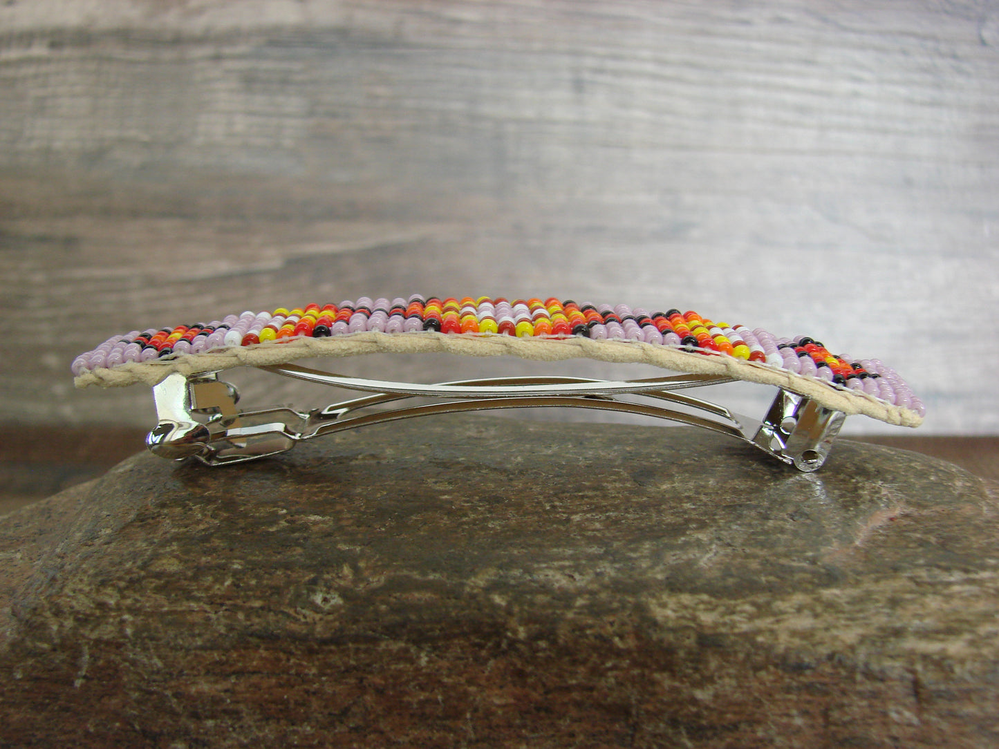 Native American Hand Beaded Hair Barrette by Cleveland