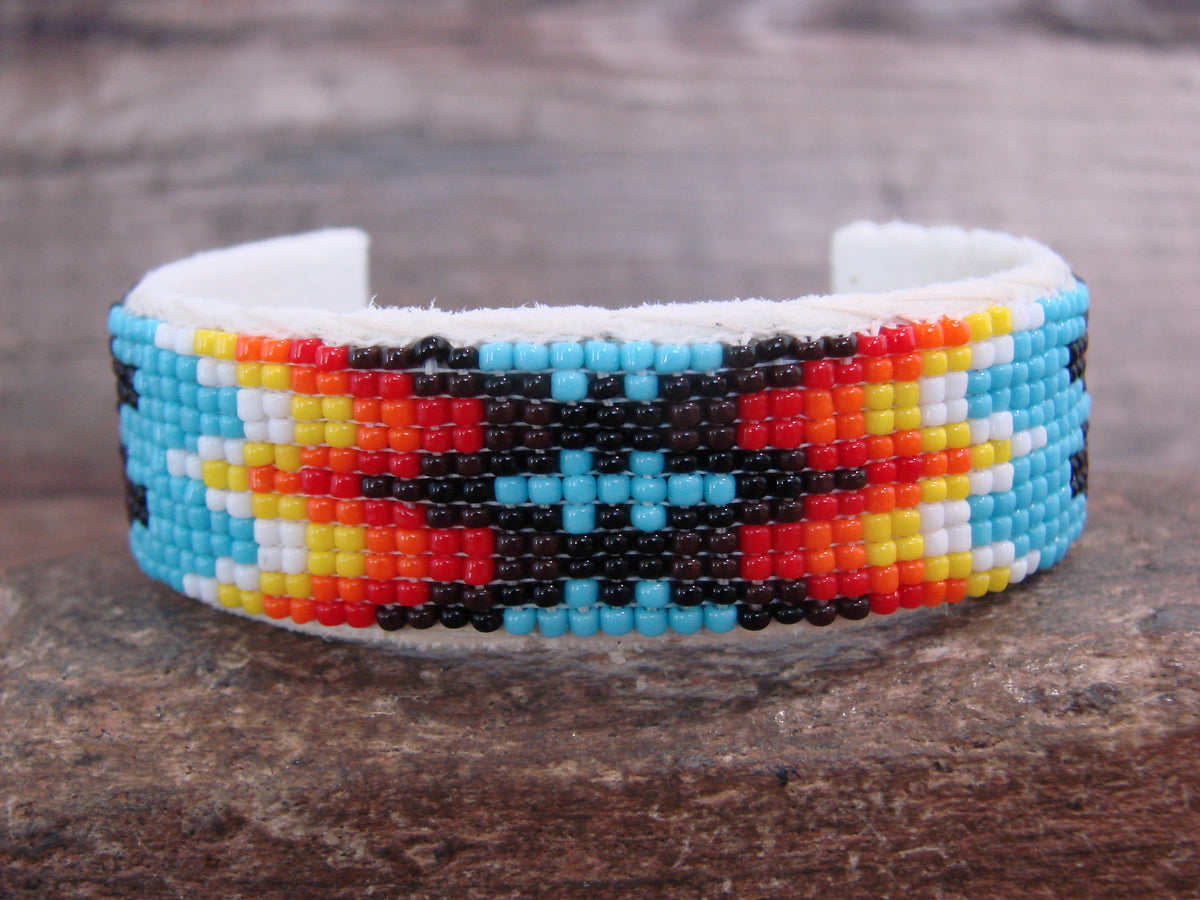 Native American Hand Beaded 3/4" Bracelet by Cleveland