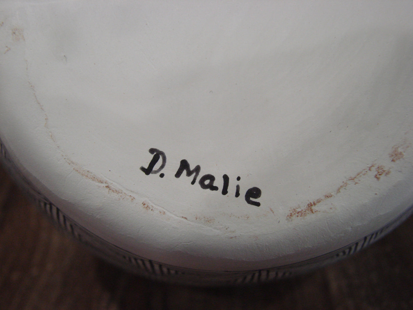 Native American Acoma Pueblo Fine Line Hand Painted Wedding Vase by D. Malie