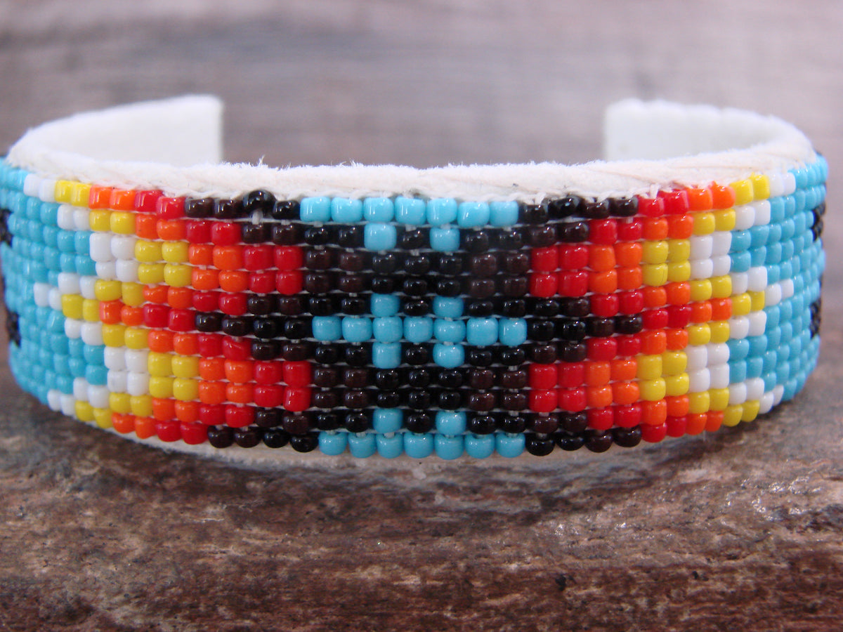 Native American Hand Beaded 3/4" Bracelet by Cleveland