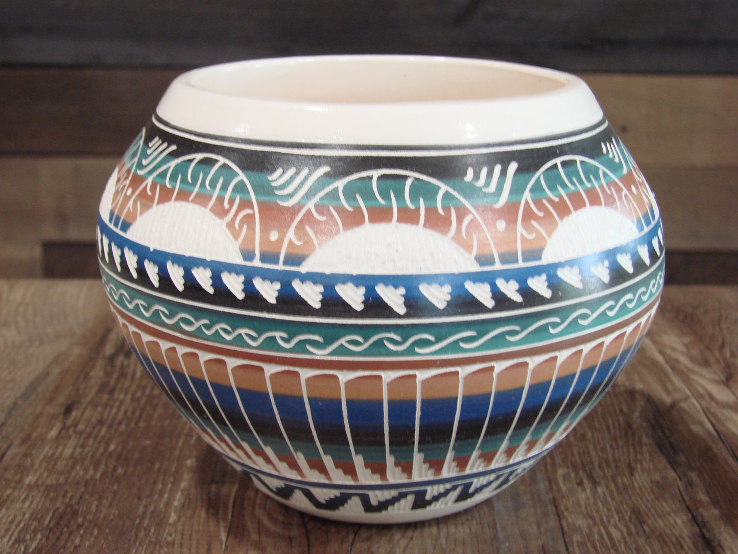 Native American Hand Etched & Hand Painted Pottery - Gilmore