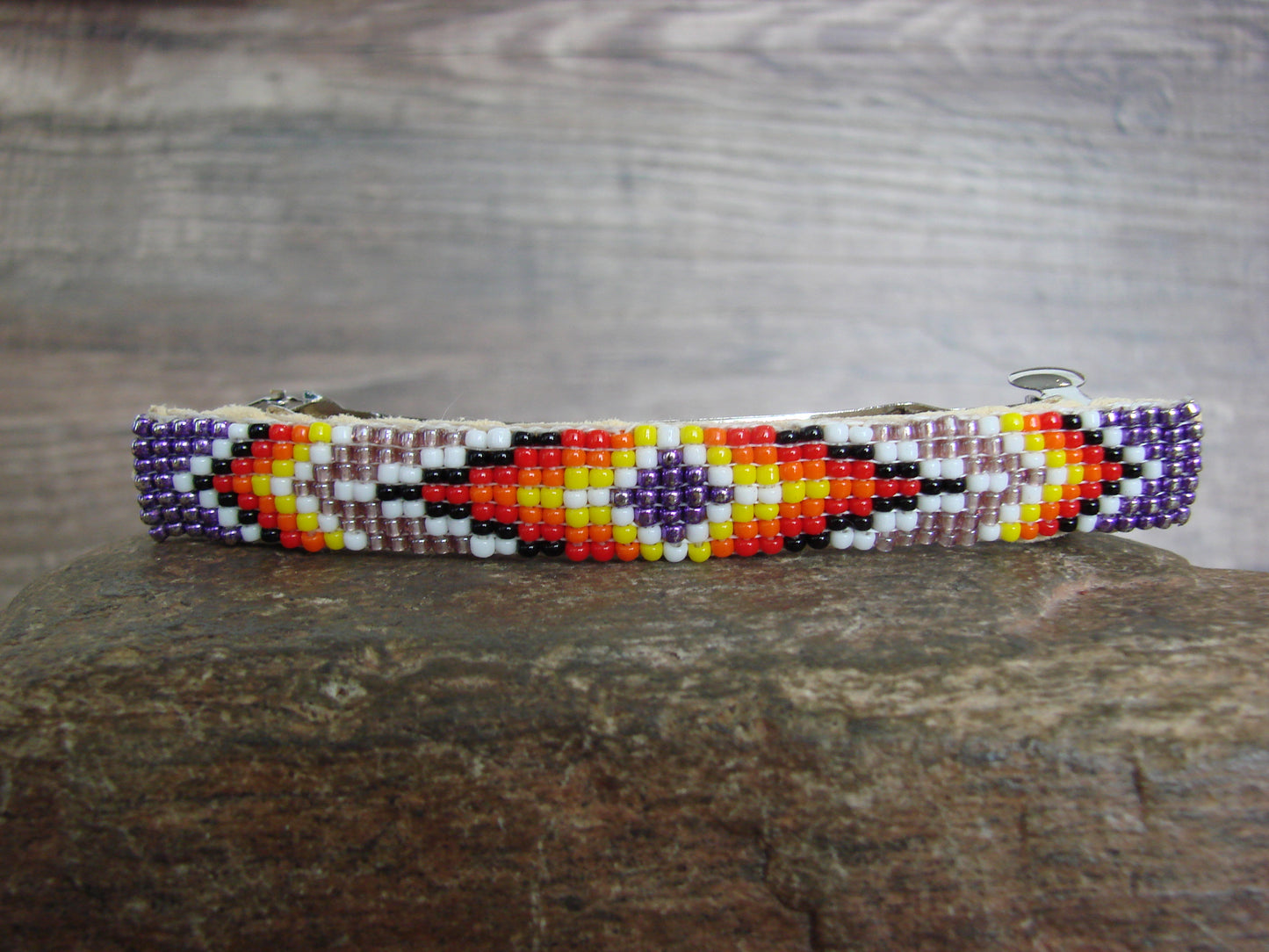 Native American Hand Beaded Hair Barrette by Cleveland