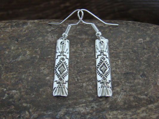 Native American Sterling Silver Dangle Earrings by Tahe