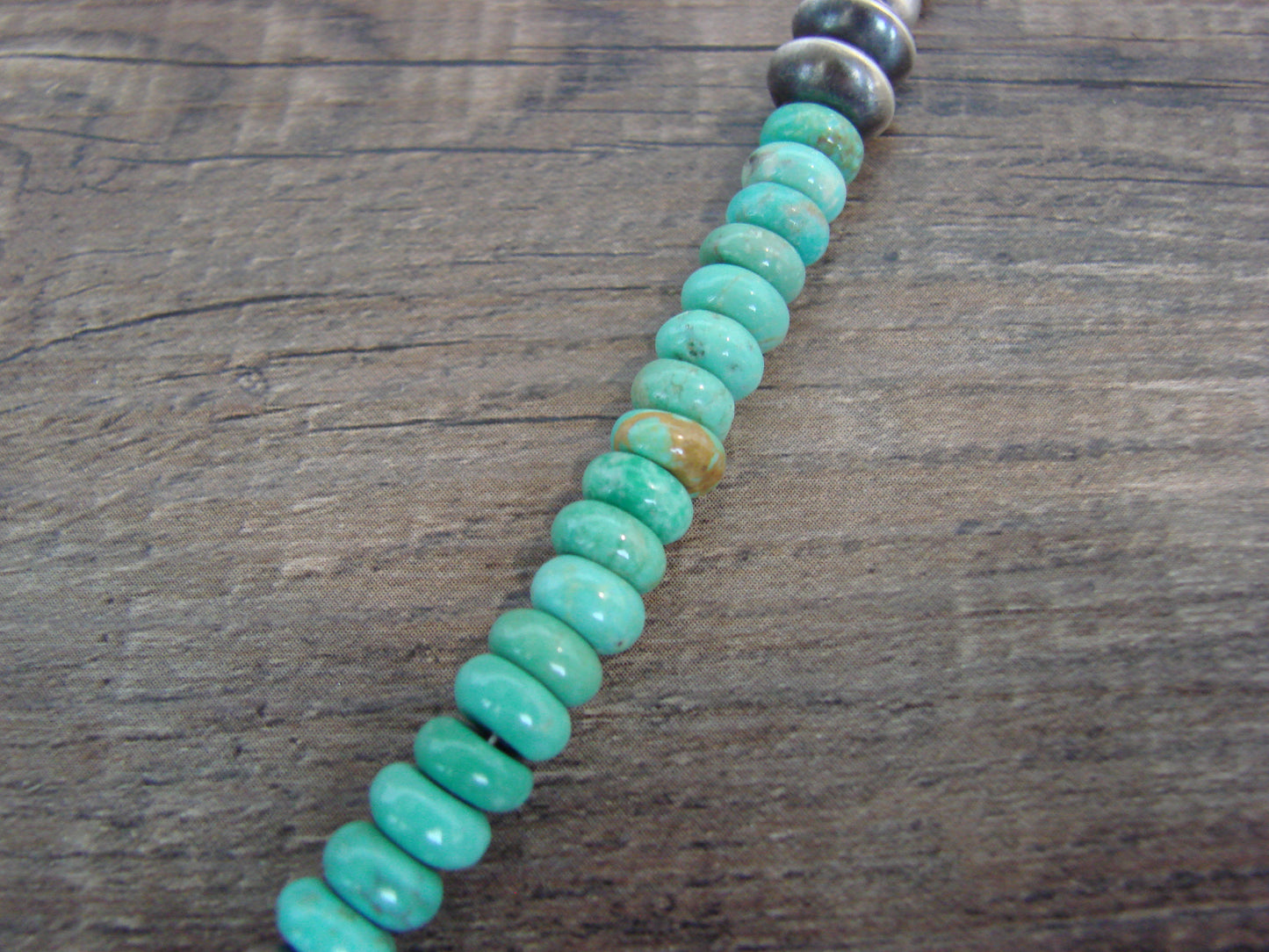 Native American Sterling Silver Turquoise & Navajo Pearl Link Necklace - John