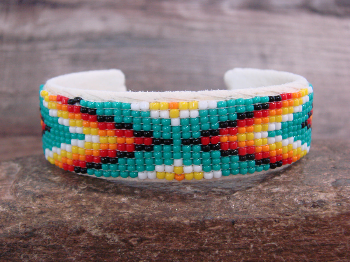 Native American Hand Beaded 3/4" Bracelet by Cleveland
