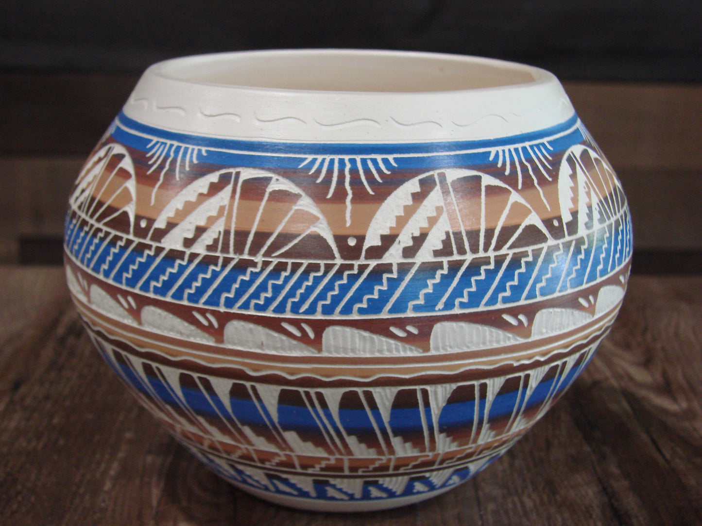 Native American Hand Etched & Hand Painted Pottery - Gilmore