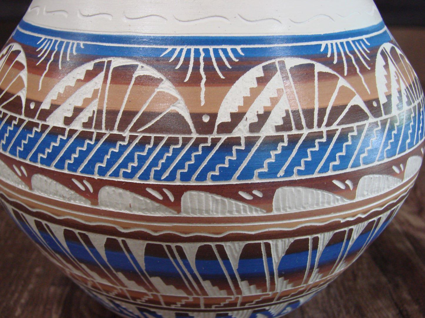 Native American Hand Etched & Hand Painted Pottery - Gilmore