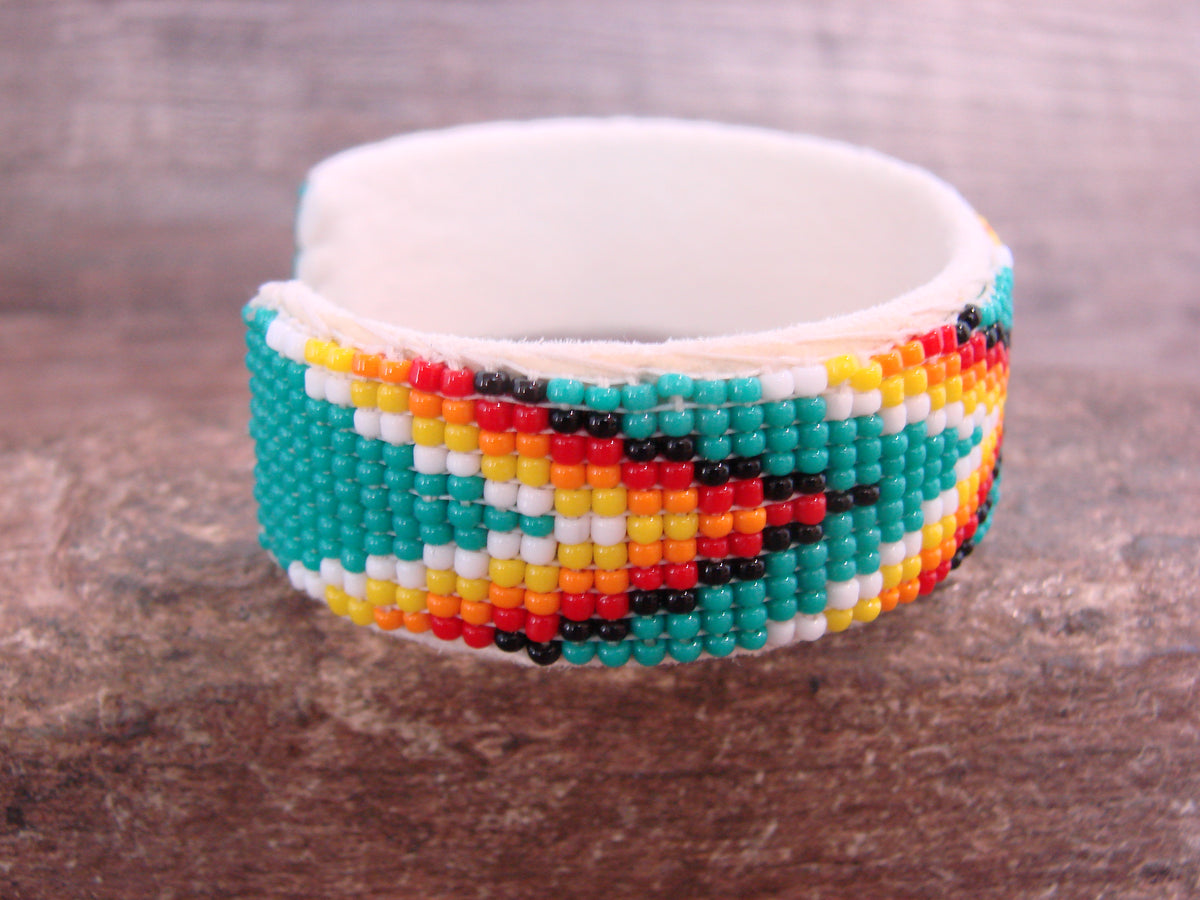 Native American Hand Beaded 3/4" Bracelet by Cleveland