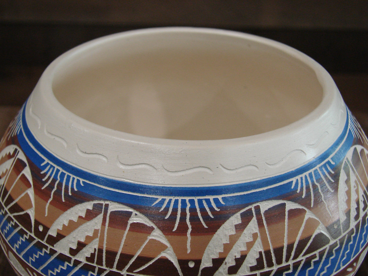 Native American Hand Etched & Hand Painted Pottery - Gilmore