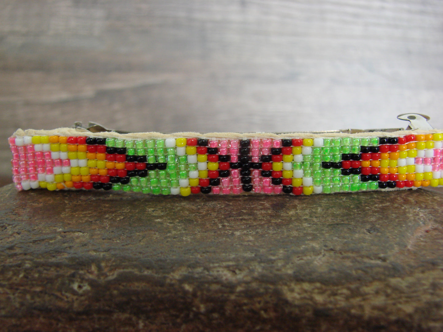 Native American Hand Beaded Hair Barrette by Cleveland