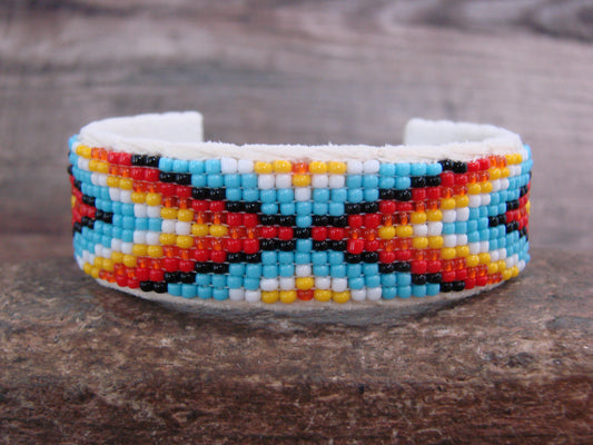 Native American Hand Beaded 3/4" Bracelet by Cleveland