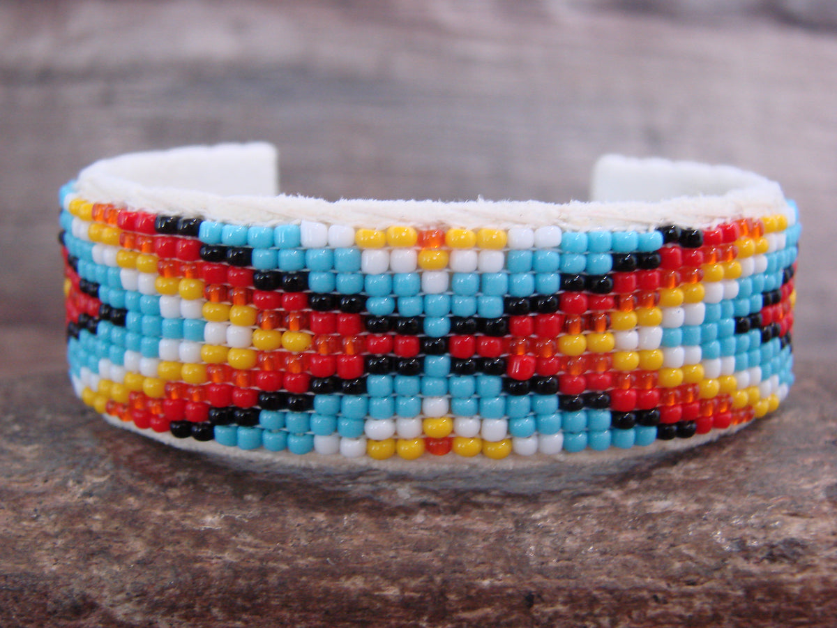 Native American Hand Beaded 3/4" Bracelet by Cleveland