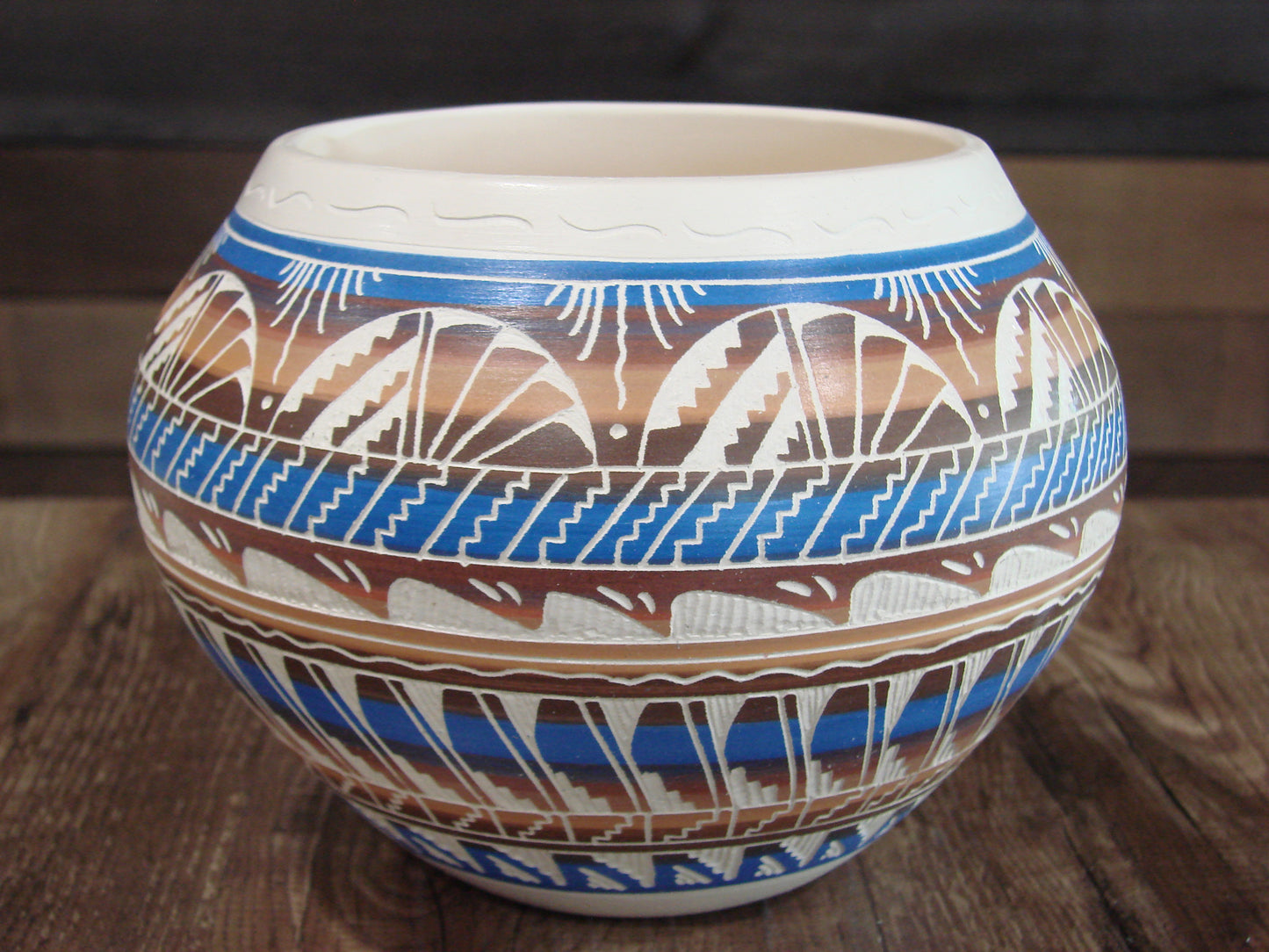 Native American Hand Etched & Hand Painted Pottery - Gilmore
