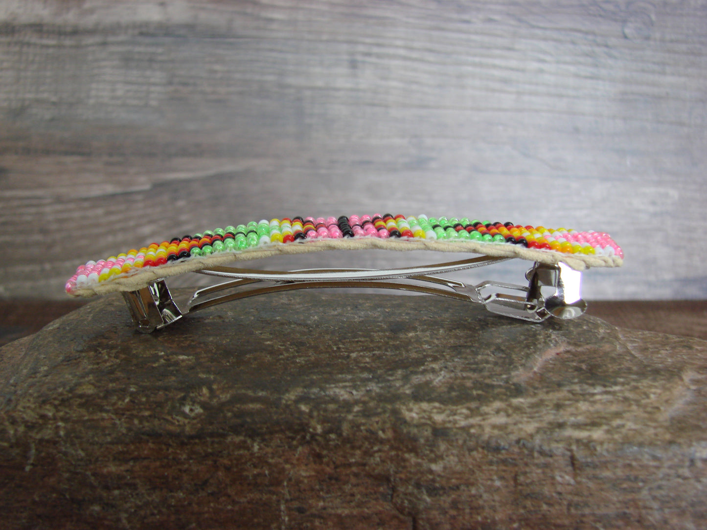 Native American Hand Beaded Hair Barrette by Cleveland