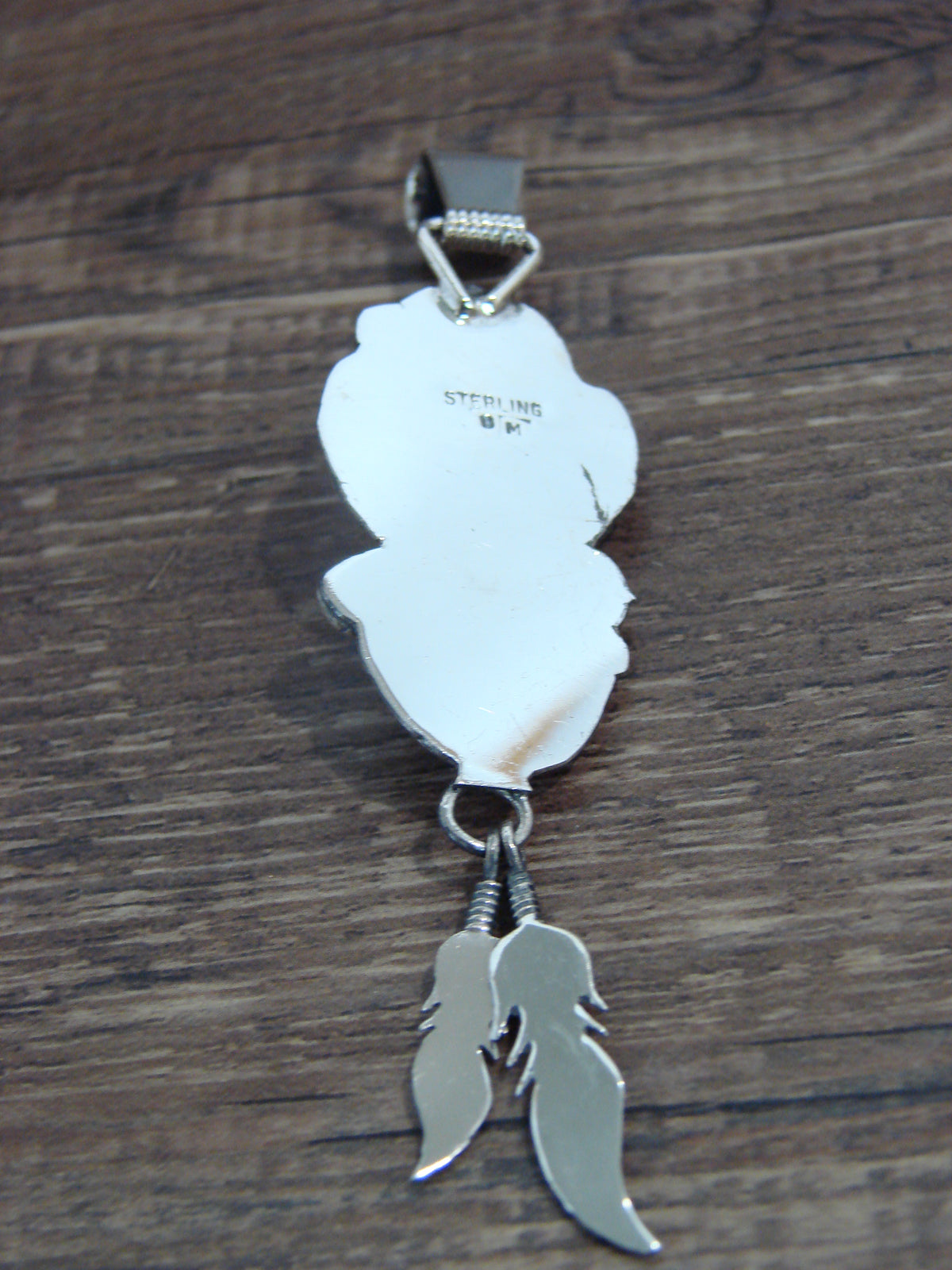 Native American Sterling Silver & Turquoise Bear Pendant - Morgan