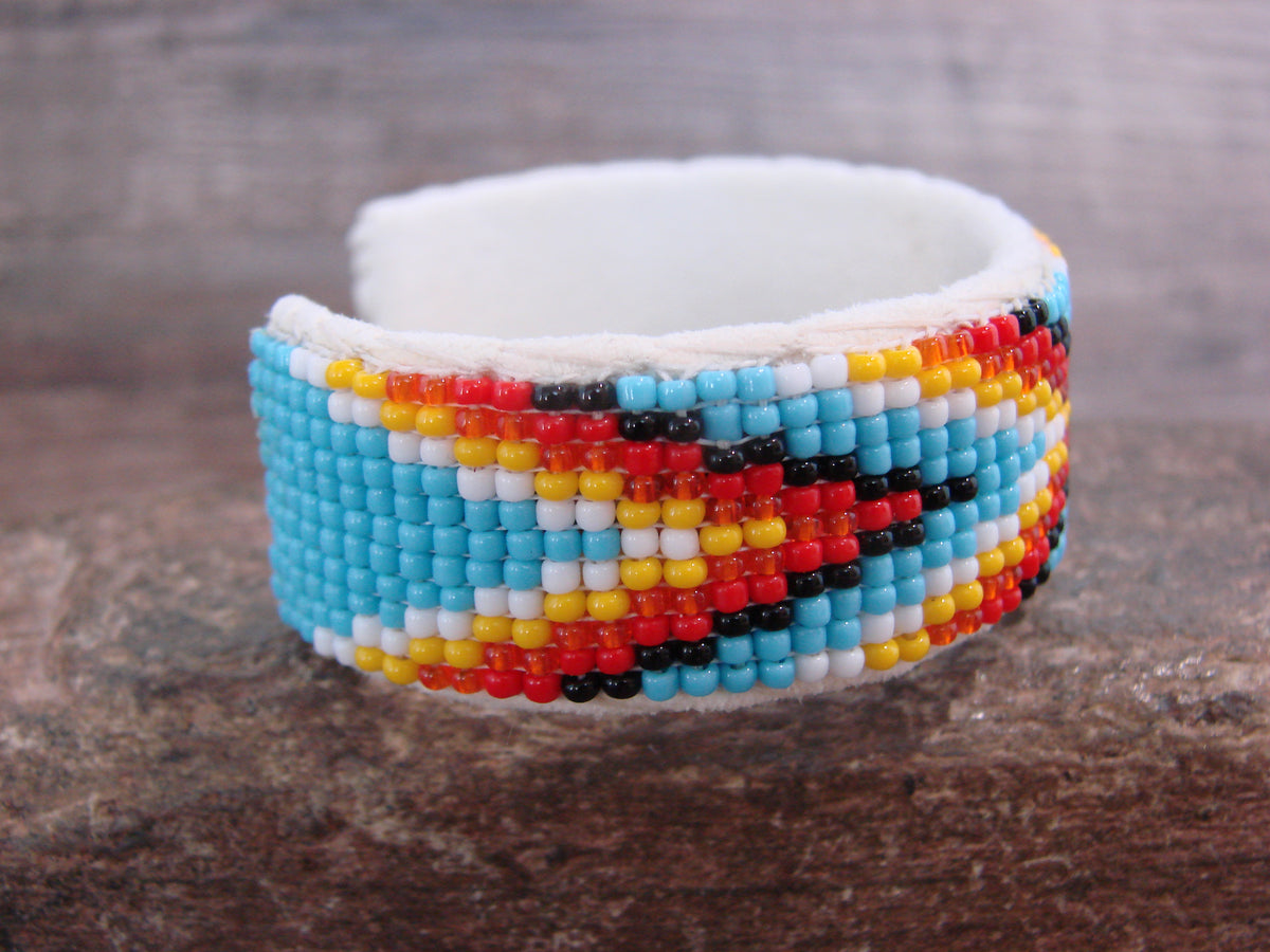 Native American Hand Beaded 3/4" Bracelet by Cleveland