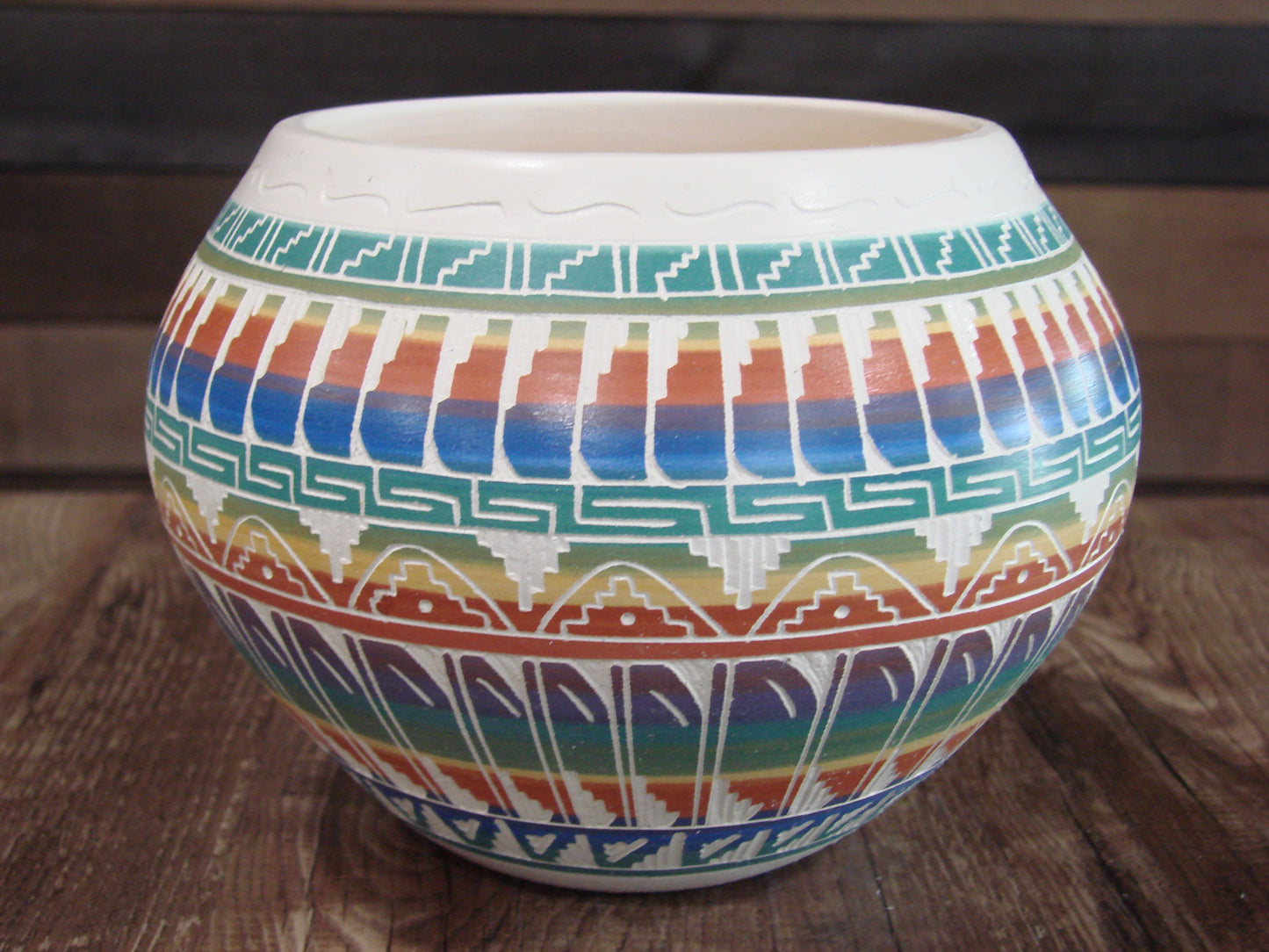 Native American Hand Etched & Hand Painted Pottery - Gilmore
