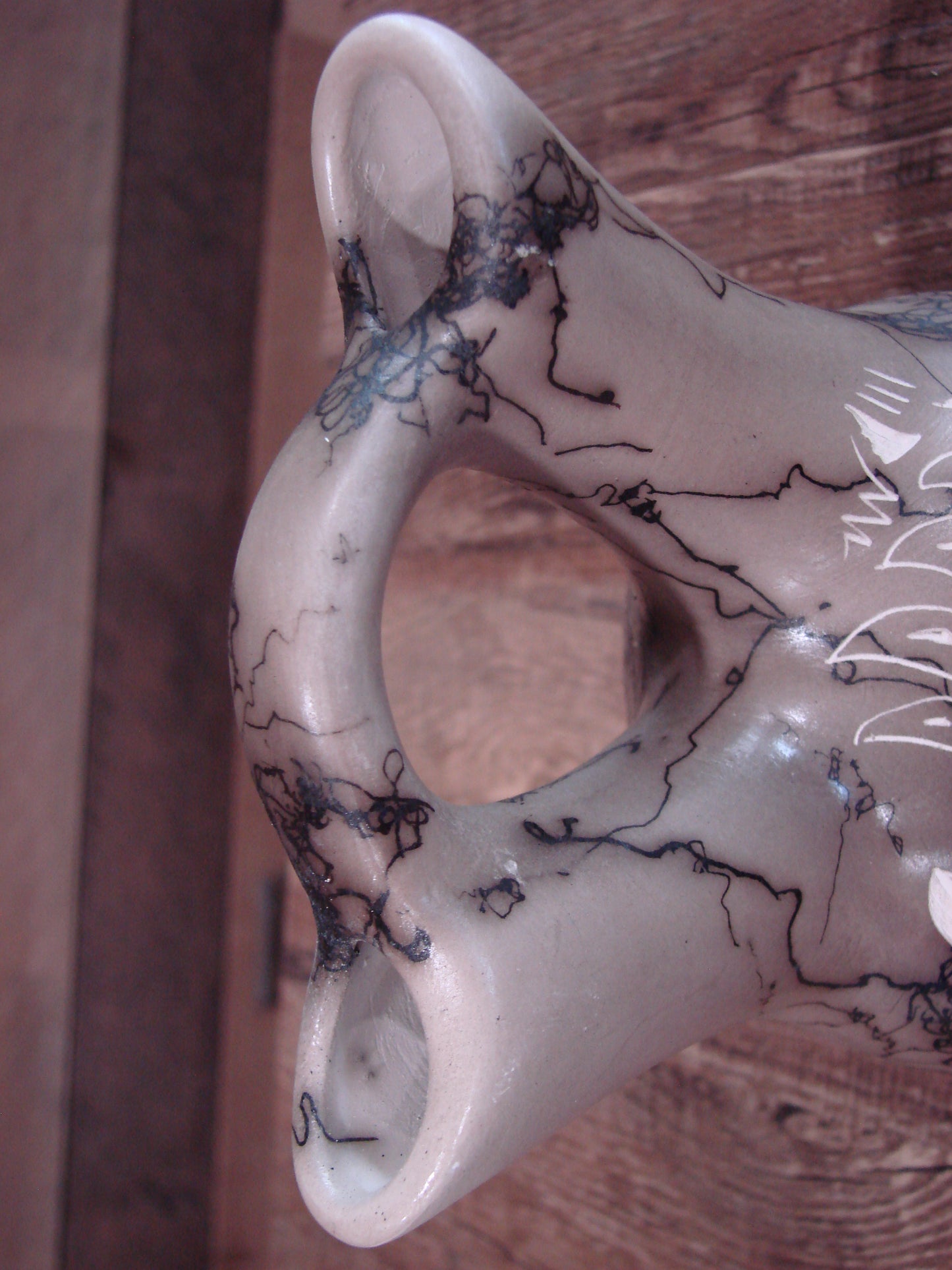 Native American Horse Hair Wedding Vase Pottery by Vail