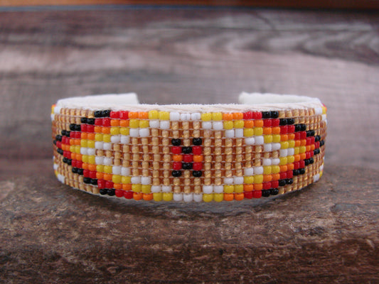 Native American Hand Beaded 3/4" Bracelet by Cleveland