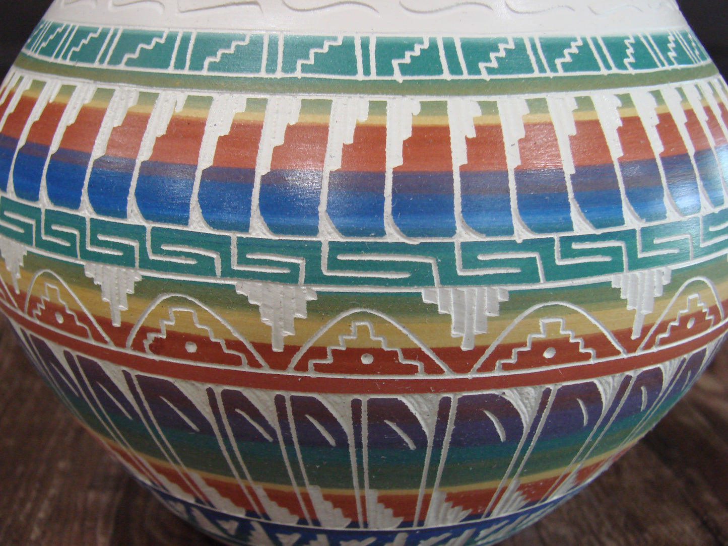 Native American Hand Etched & Hand Painted Pottery - Gilmore