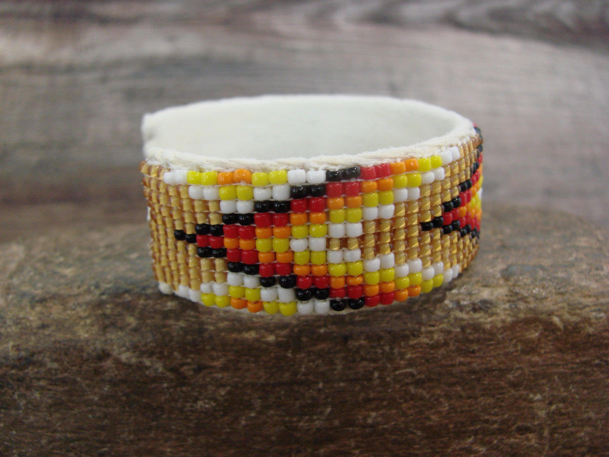 Native American Hand Beaded 3/4" Bracelet by Cleveland