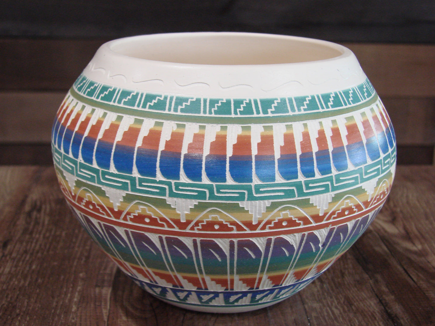 Native American Hand Etched & Hand Painted Pottery - Gilmore