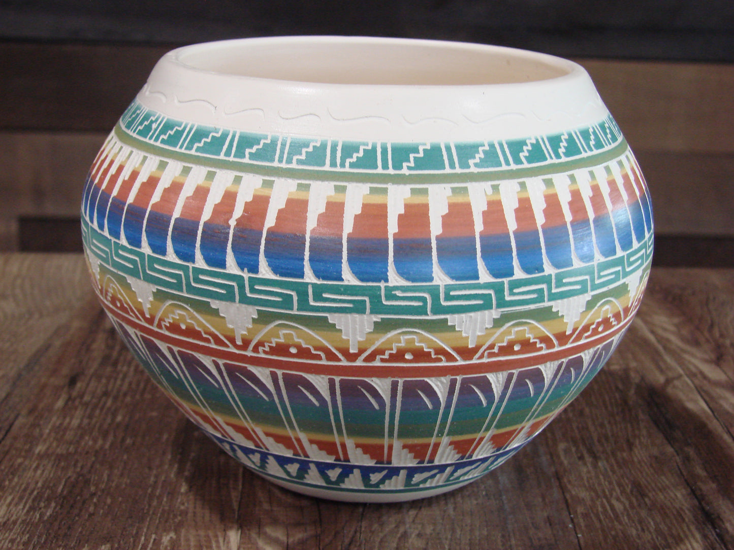 Native American Hand Etched & Hand Painted Pottery - Gilmore