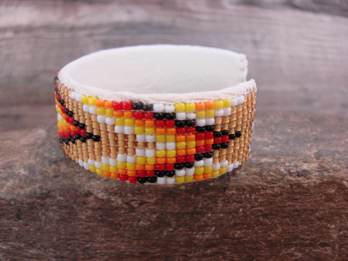Native American Hand Beaded 3/4" Bracelet by Cleveland