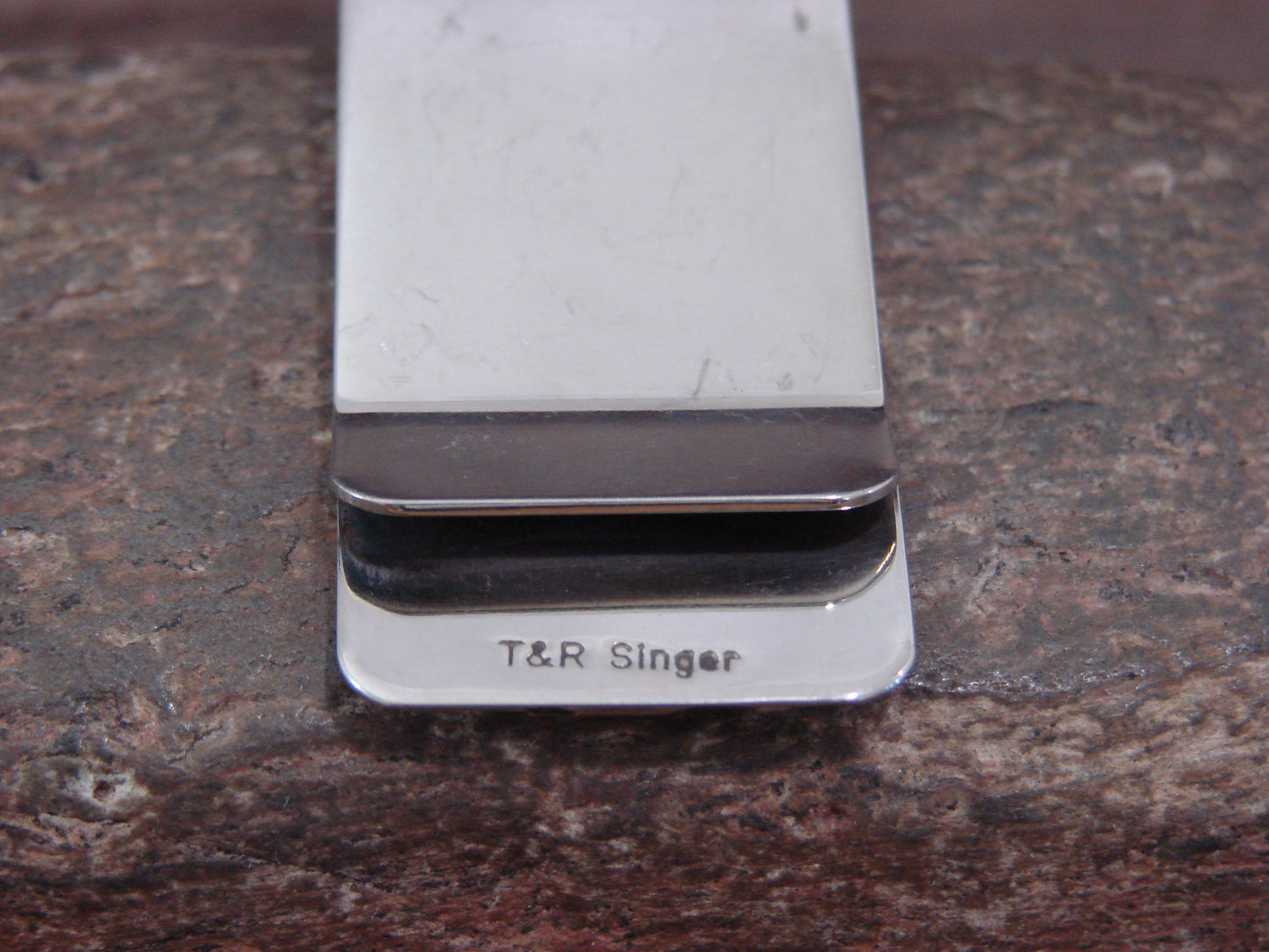Native American Sterling Silver & 12 kt Gold Fill Bear Money Clip by Singer