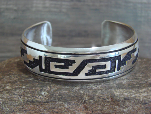 Native American Sterling Silver Petroglyph Bracelet by Singer