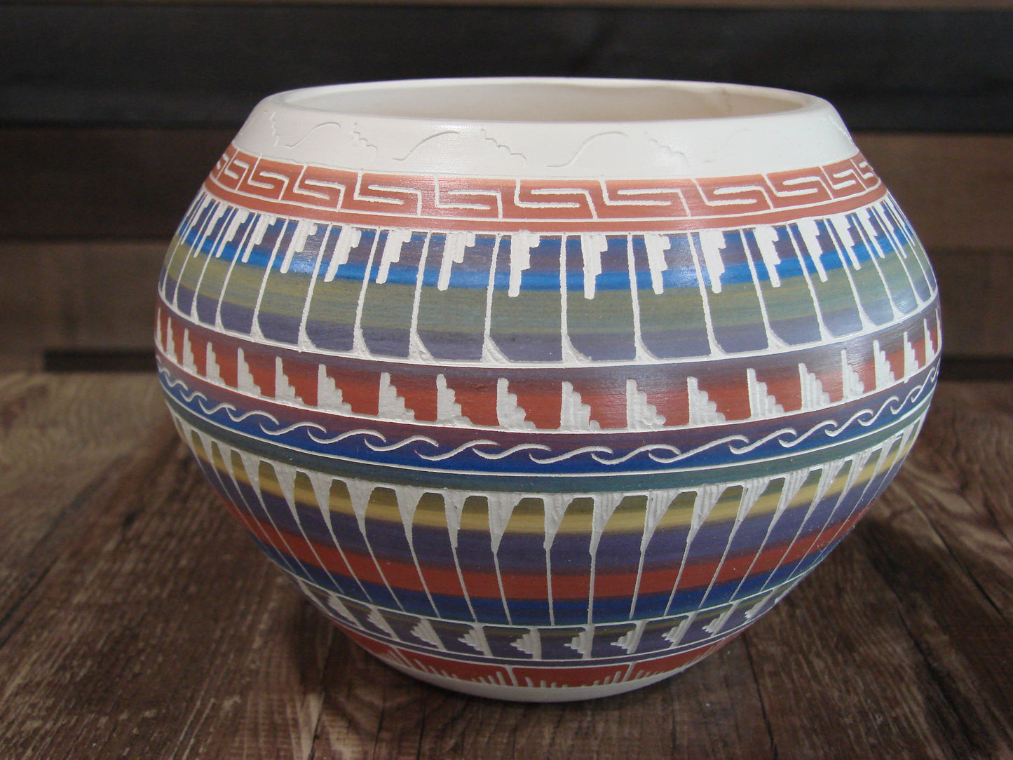 Native American Hand Etched & Hand Painted Pottery - Gilmore