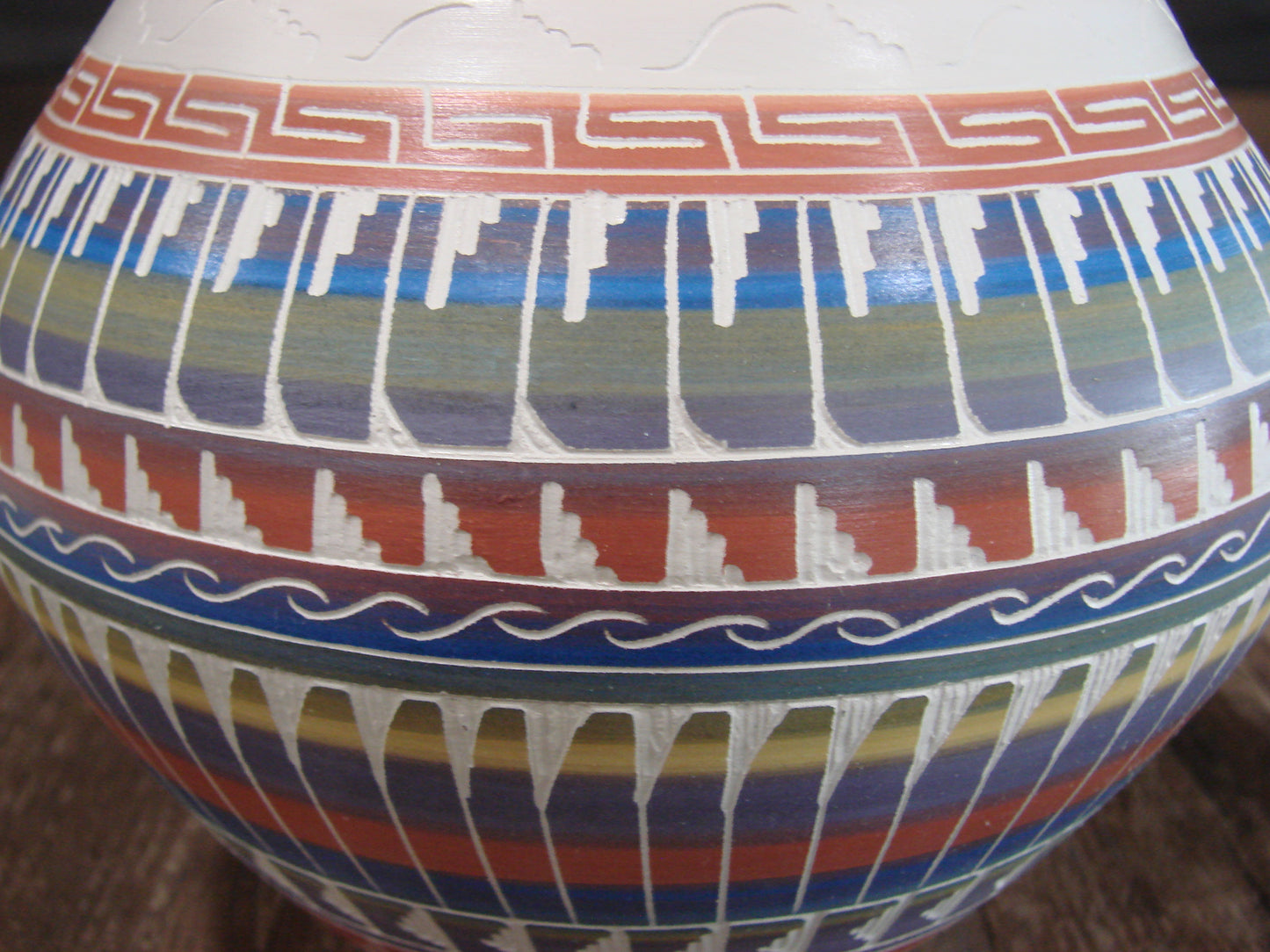 Native American Hand Etched & Hand Painted Pottery - Gilmore