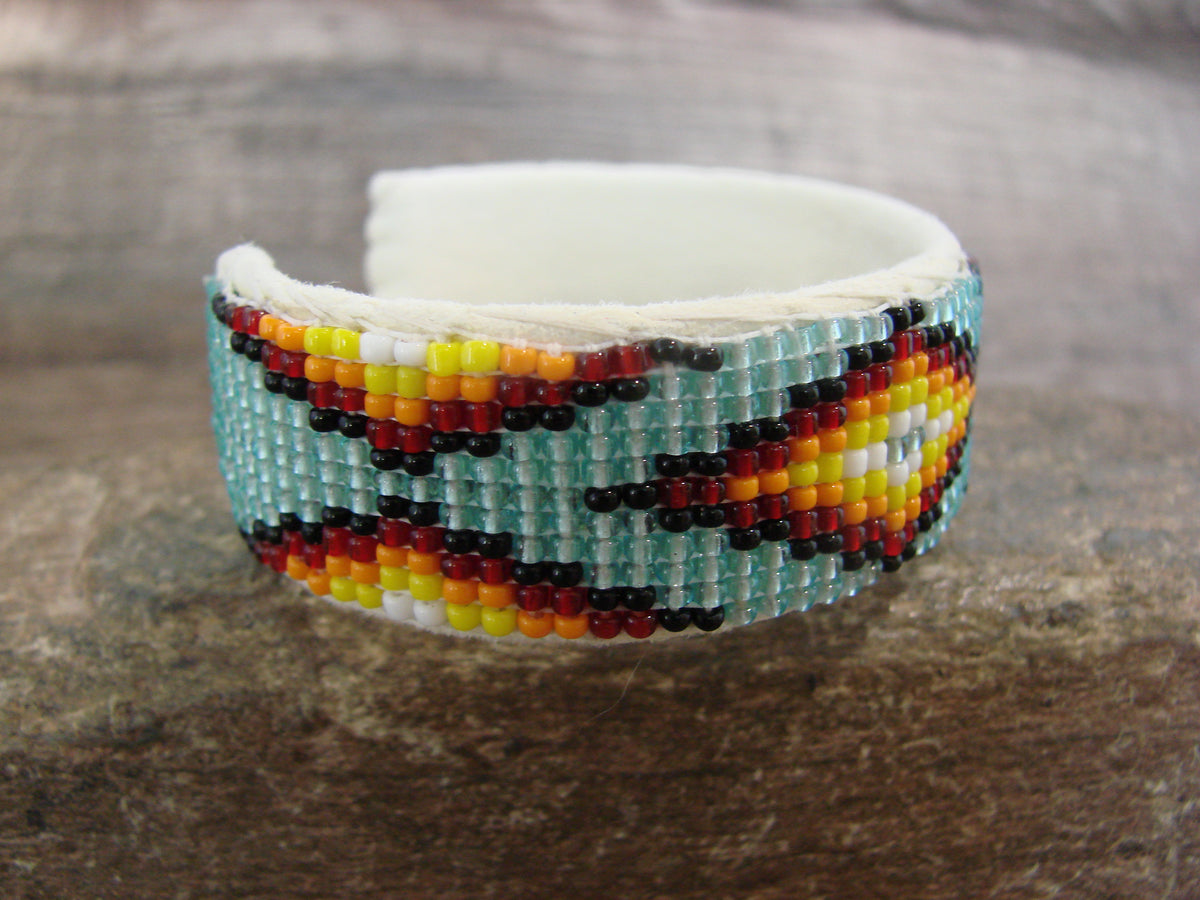 Native American Hand Beaded 3/4" Bracelet by Cleveland