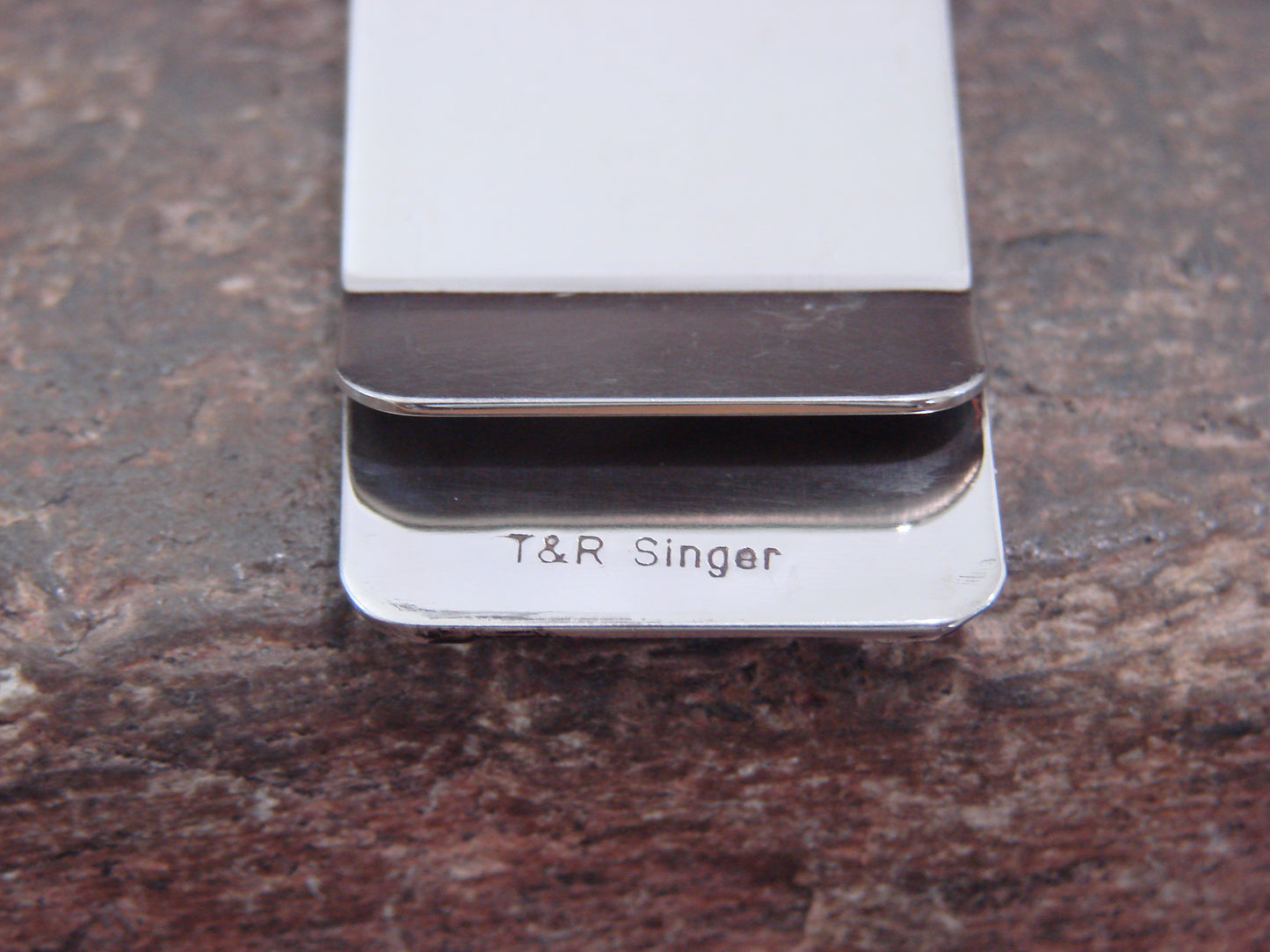 Native American Sterling Silver & 12 kt Gold Fill Bear Money Clip by Singer