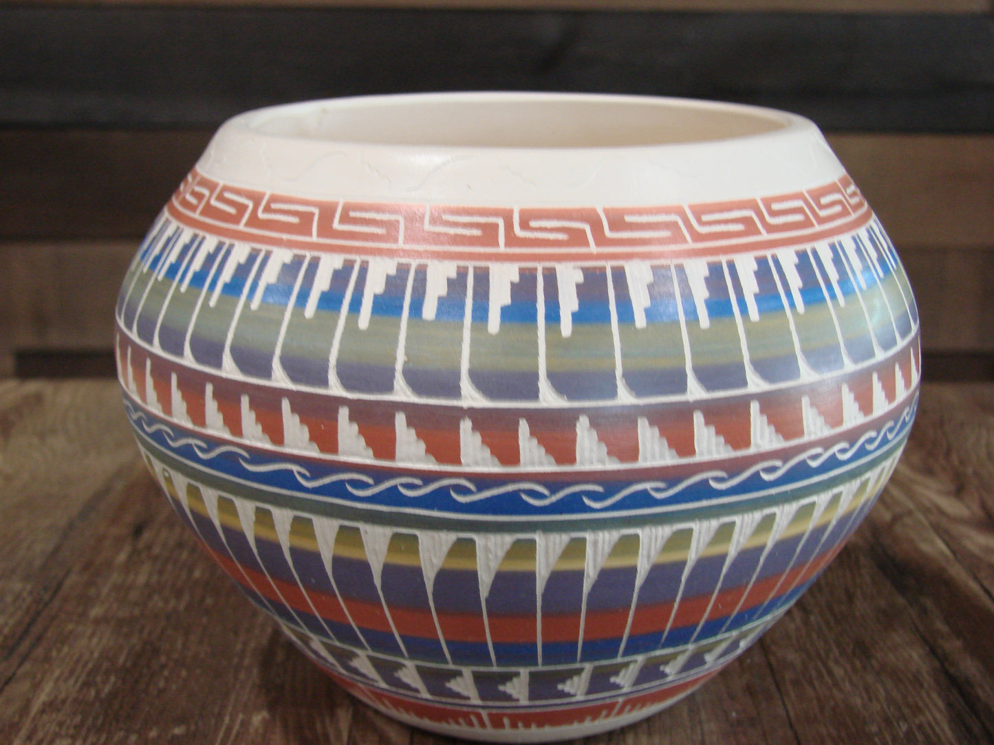 Native American Hand Etched & Hand Painted Pottery - Gilmore