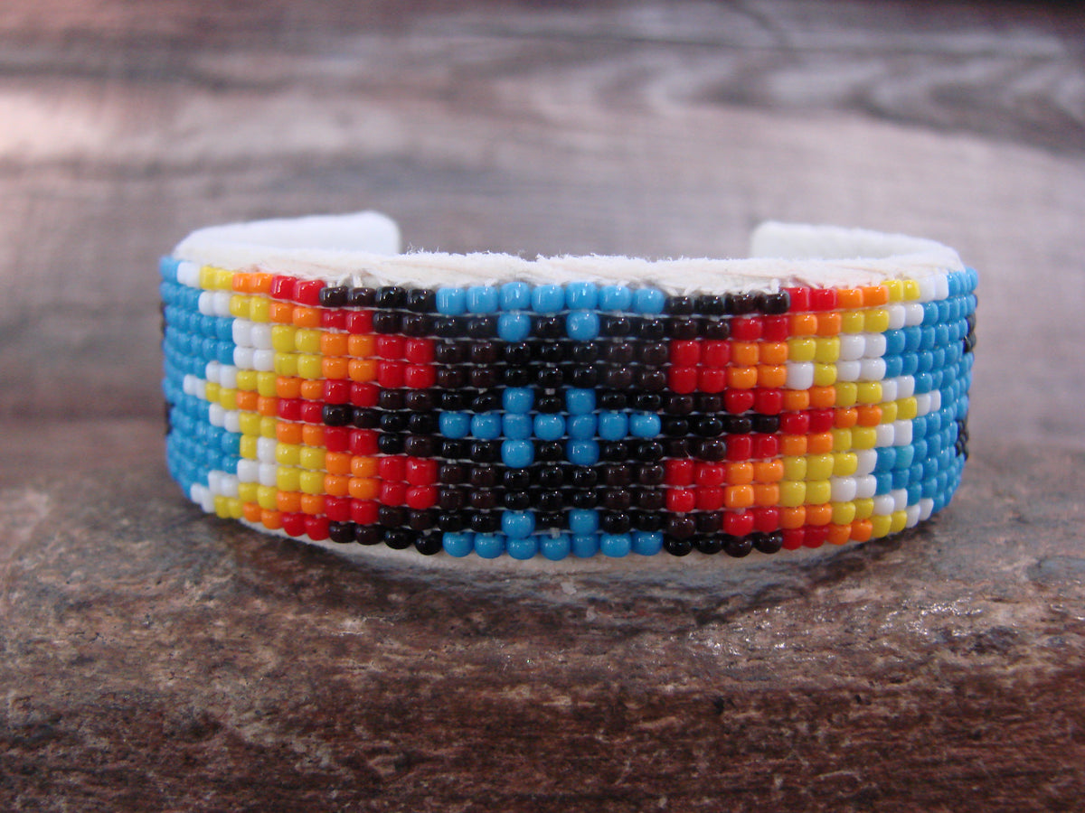 Native American Hand Beaded 3/4" Bracelet by Cleveland