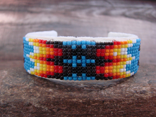 Native American Hand Beaded 3/4" Bracelet by Cleveland