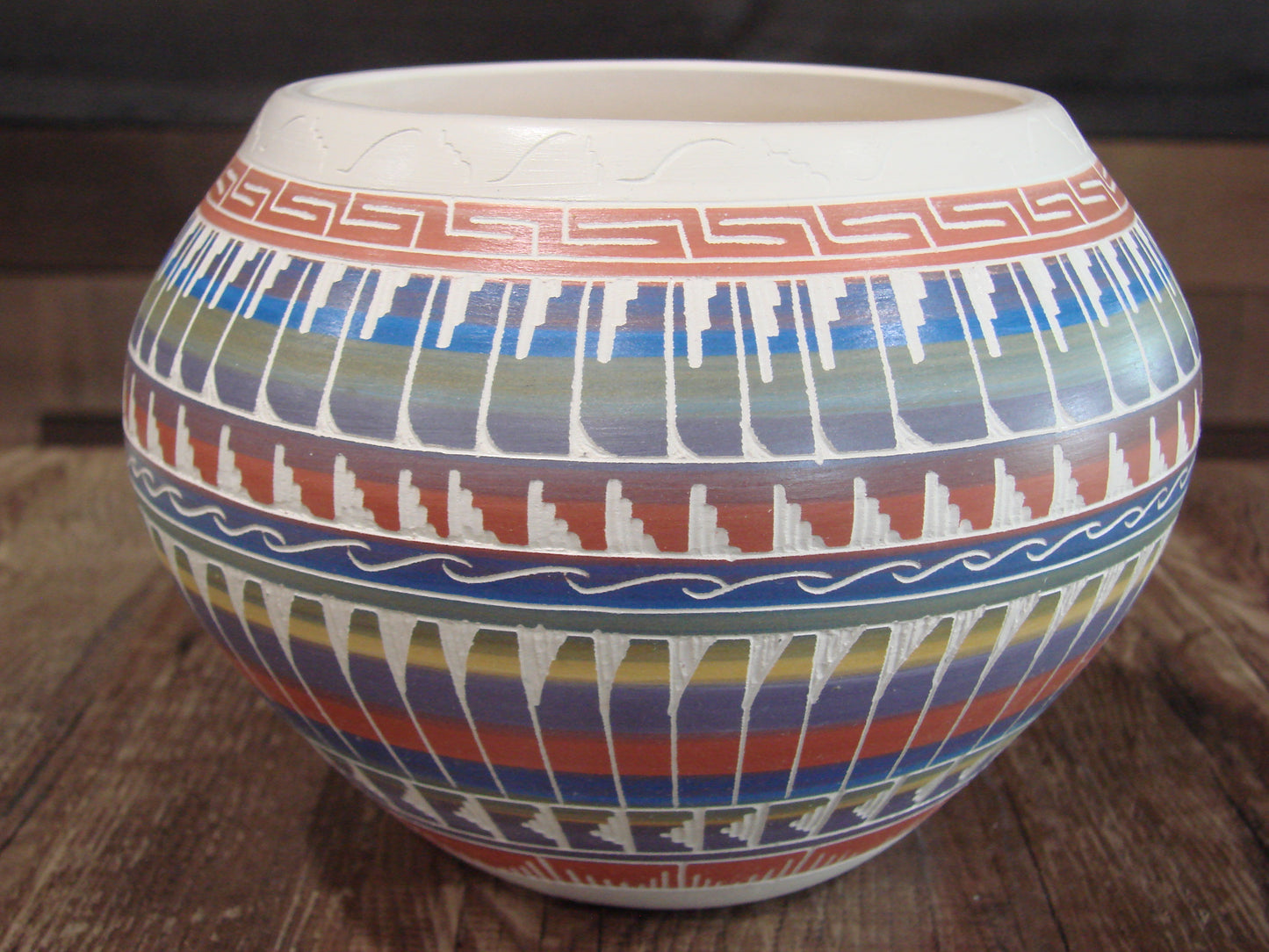 Native American Hand Etched & Hand Painted Pottery - Gilmore