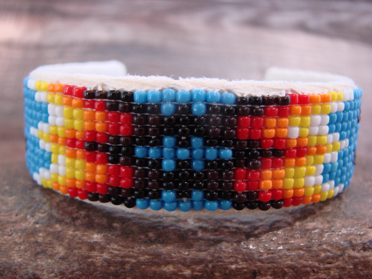 Native American Hand Beaded 3/4" Bracelet by Cleveland