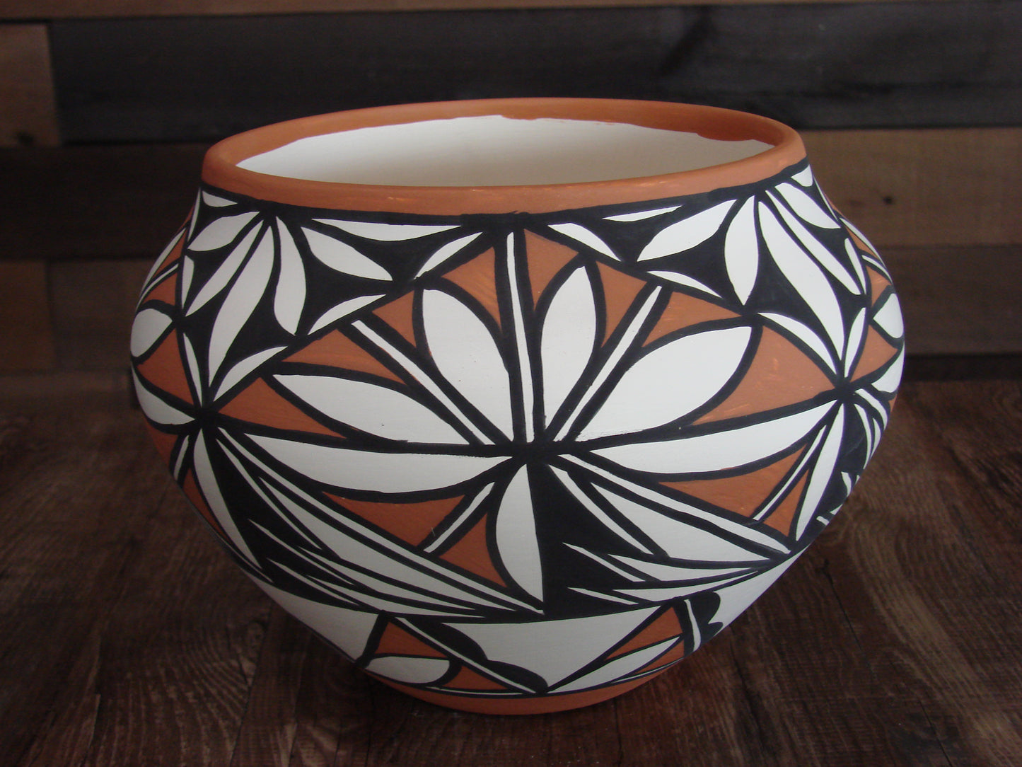 Native American Laguna Fine Line Hand Painted Pottery by Davis