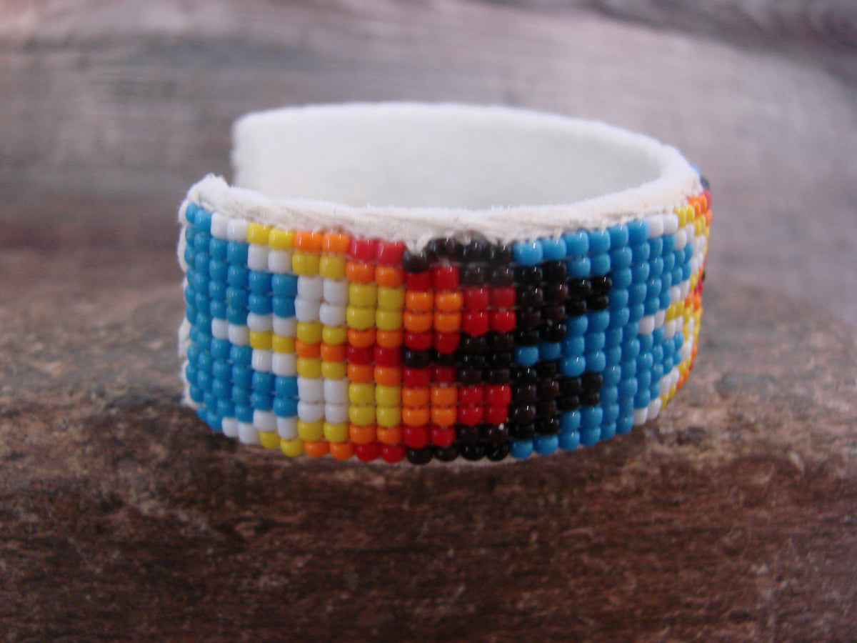 Native American Hand Beaded 3/4" Bracelet by Cleveland