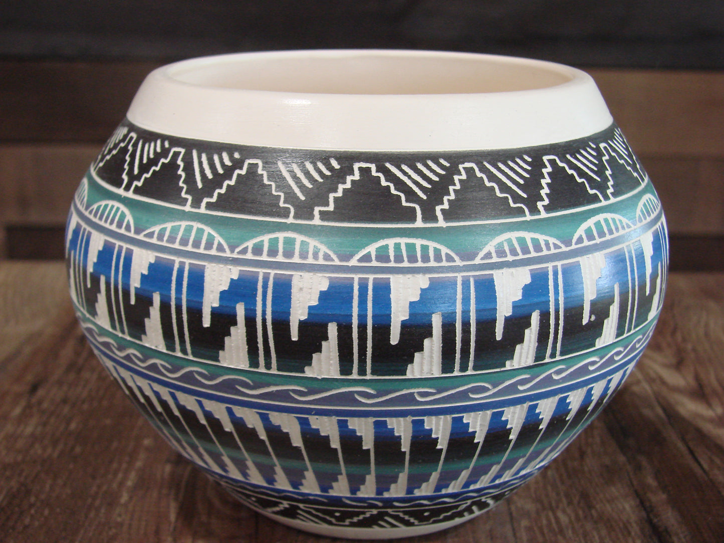 Native American Hand Etched & Hand Painted Pottery - Gilmore