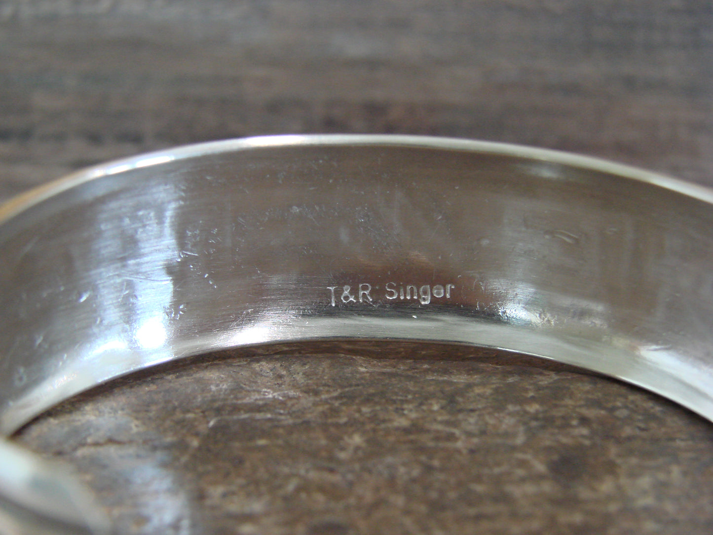 Native American Sterling Silver Petroglyph Bracelet by Singer