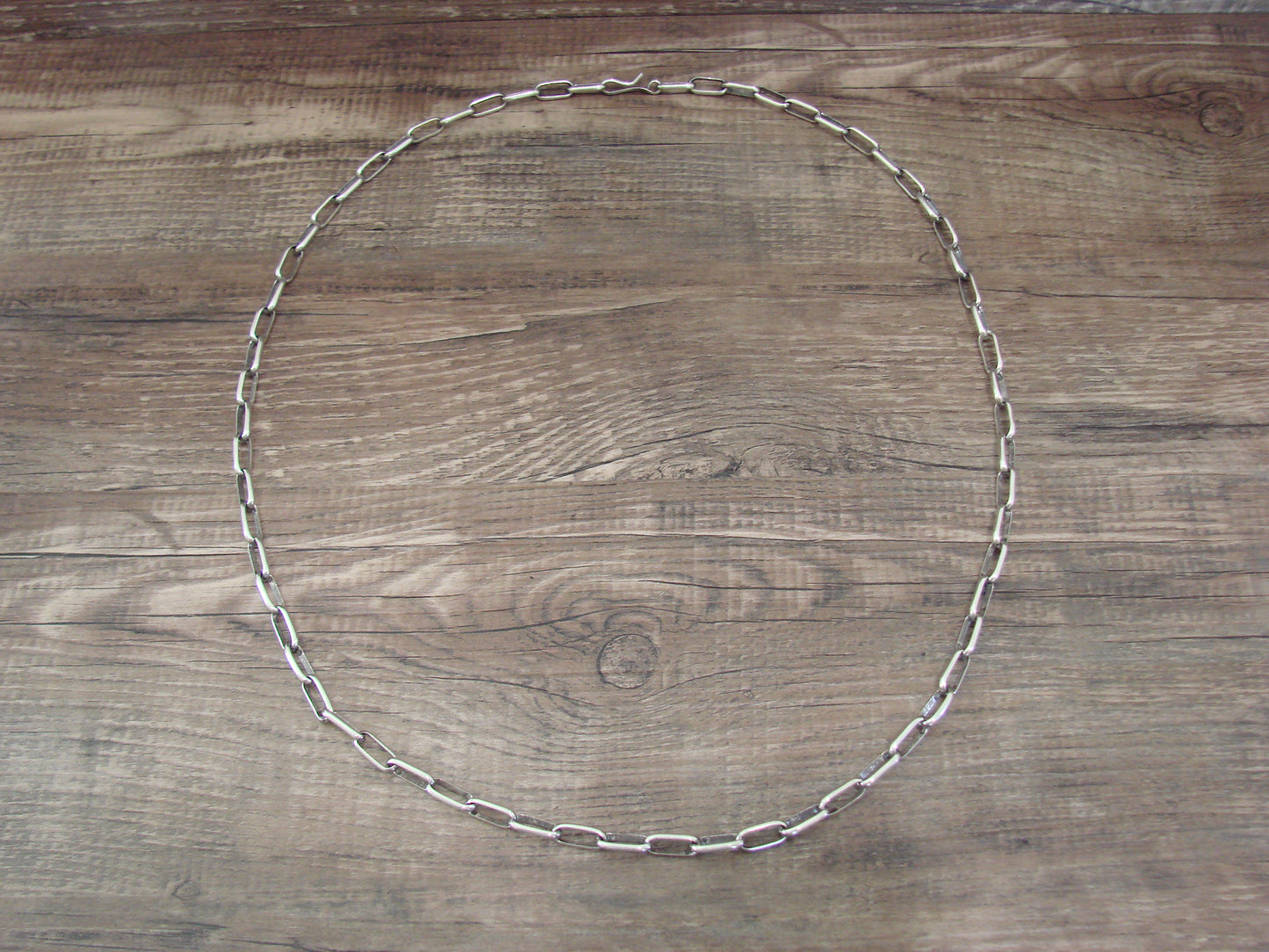 Native American 23" Sterling Silver Chain Link Necklace - Shirley