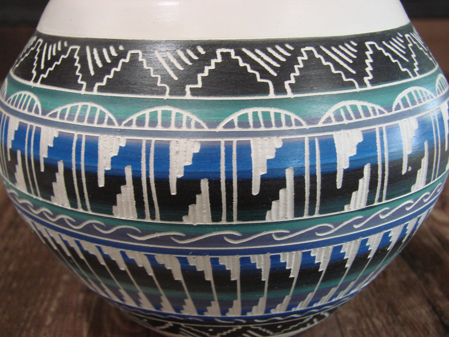 Native American Hand Etched & Hand Painted Pottery - Gilmore