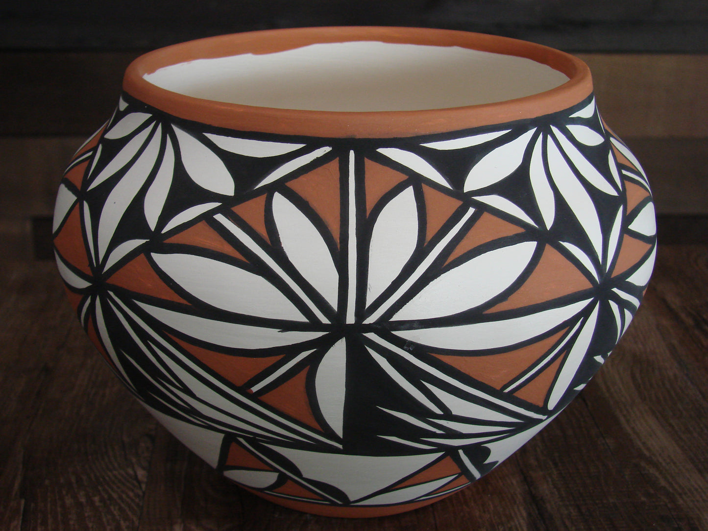 Native American Laguna Fine Line Hand Painted Pottery by Davis