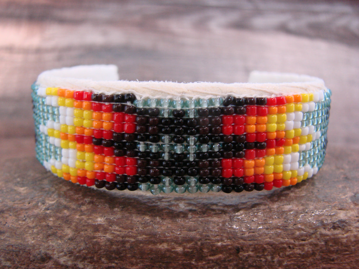 Native American Hand Beaded 3/4" Bracelet by Cleveland